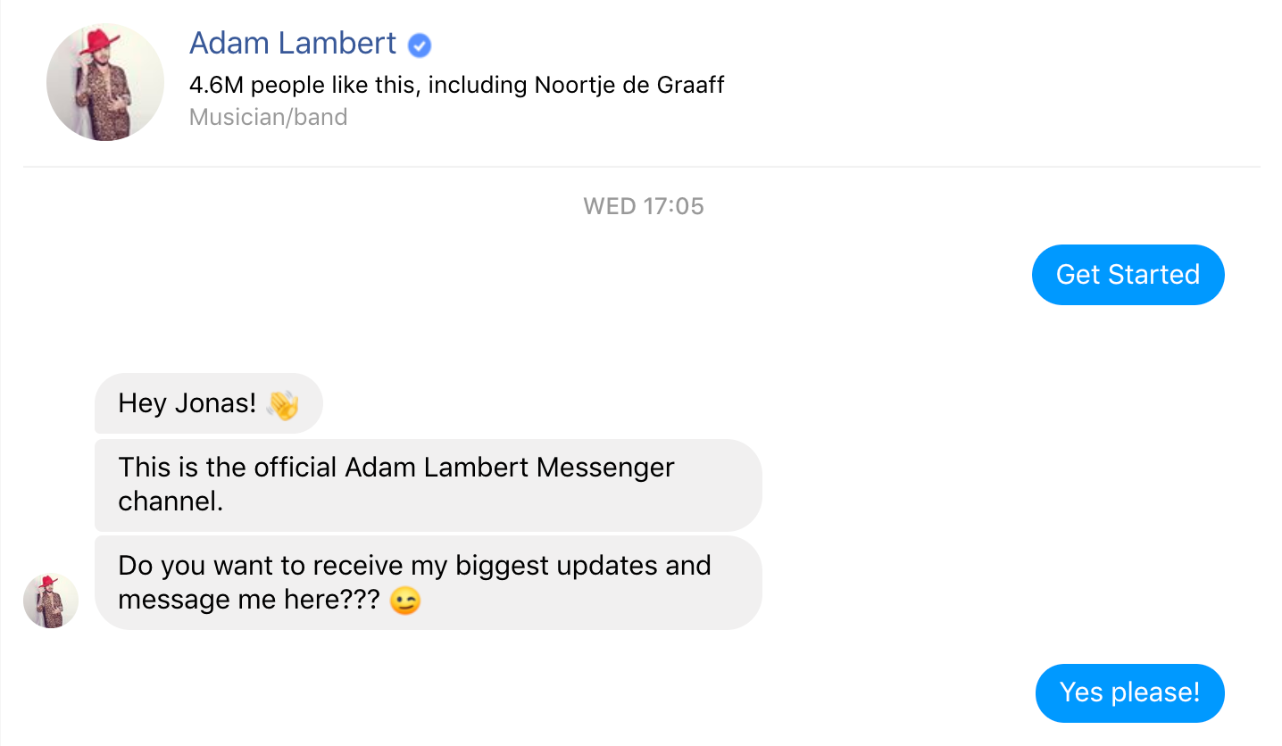 Adam-Lambert-introducing-his-Messenger-channel