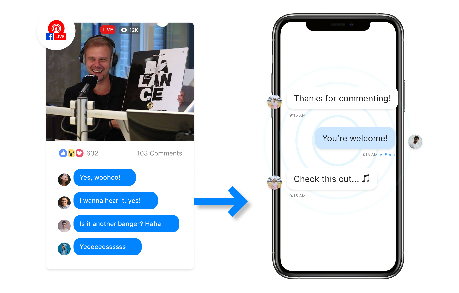 Facebook-Live-stream-Comment-to-Messenger-campaign